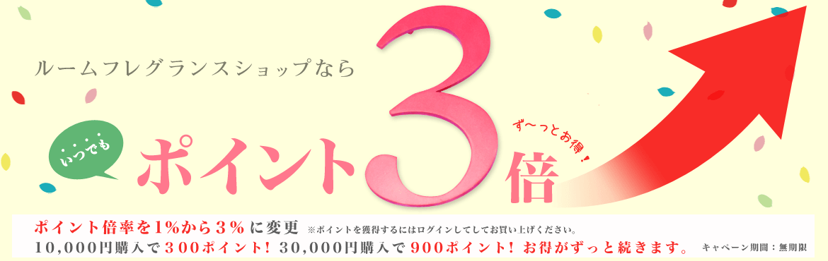 ルームフレグランスショップはいつでもポイント３倍