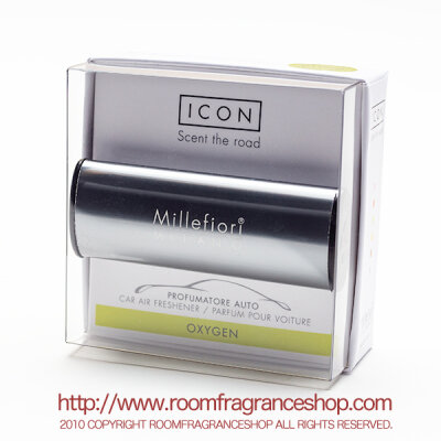 ミッレフィオーリ(Millefiori)[16CAR51] カーエアフレッシュナー ICON METALLO 51 BLU SHINY - オキシゲン(OXYGEN)