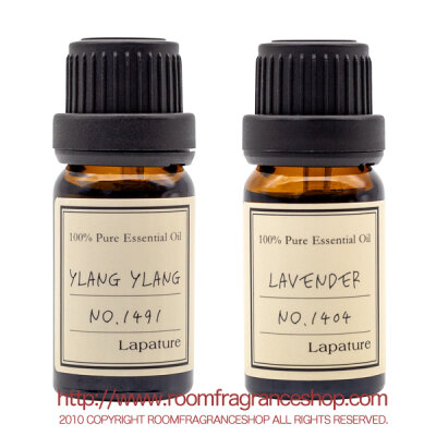 Lapature 100% PURE & NATURAL エッセンシャルオイル イランイラン10ml＋ラベンダー10ml 2本セット