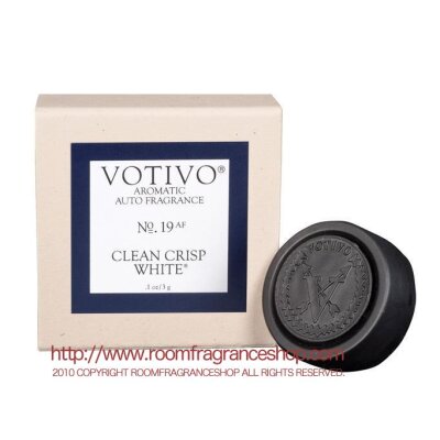ボーティボ(VOTIVO) クリーンクリスプホワイト(CLEAN CRISP WHITE) カーフレッシュナー　オートベントクリップ
