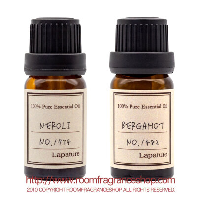 Lapature 100% PURE & NATURAL エッセンシャルオイル ネロリ10ml＋ベルガモット10ml 2本セット