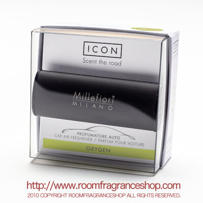 ミッレフィオーリ(Millefiori)[16CARBK] カーエアフレッシュナー ICON CLASSIC BLACK - オキシゲン(OXYGEN)