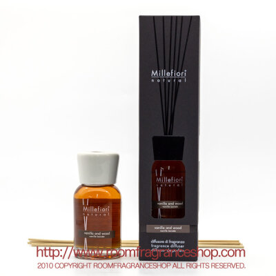 ミッレフィオーリ(Millefiori) Natural バニラ＆ウッド(VANILLA&WOOD) リードディフューザー100ml