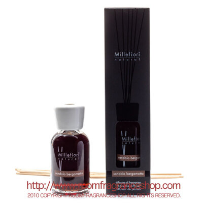 ミッレフィオーリ(Millefiori) Natural サンダルベルガモット(SANDALO BERGAMOTTO) リードディフューザー250ml