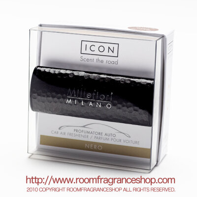 ミッレフィオーリ(Millefiori)[16CAR43] カーエアフレッシュナー ICON METAL SHADES 43 - ネロ(NERO)