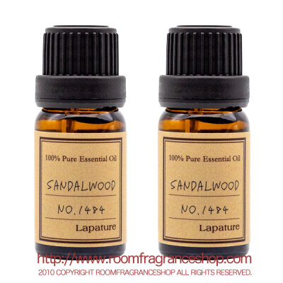 Lapature 100% PURE & NATURAL エッセンシャルオイル サンダルウッド10ml 2本セット
