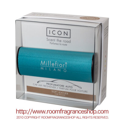 ミッレフィオーリ(Millefiori)[16CAR79] カーエアフレッシュナー ICON  CLASSIC LIGHT BLUE - ソフトレザー(SOFT LEATHER)